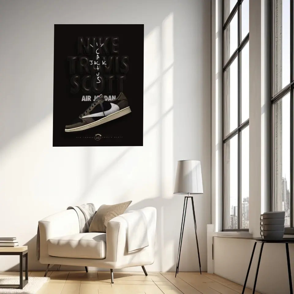 Affiche et Tableau Pop Art de Sneakers Nike Travis Scott