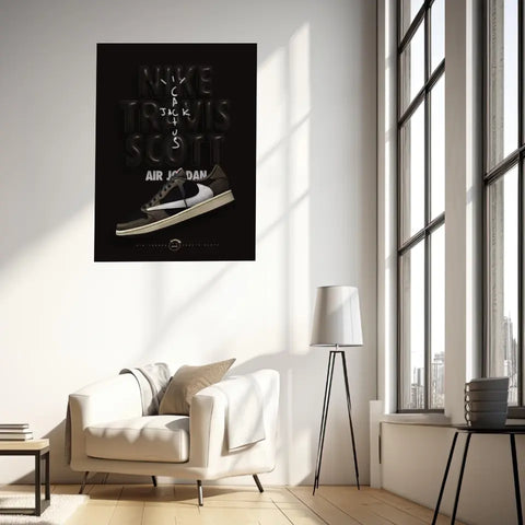 Affiche et Tableau Pop Art de Sneakers Nike Travis Scott