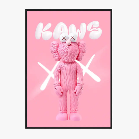 Affiche et Tableau Pop Art de Kaws Pink and White