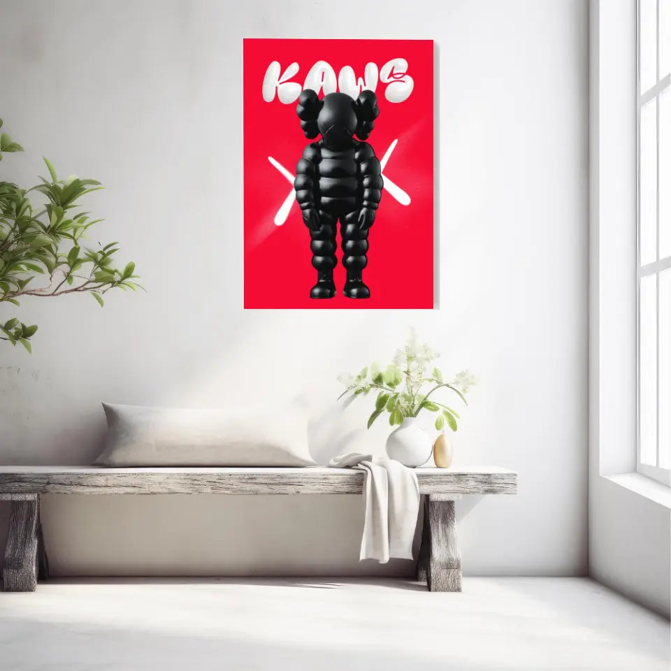 Affiche et Tableau Pop Art de Kaws Black and Red