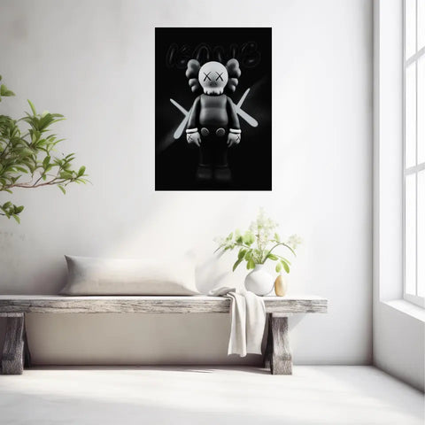 Affiche et Tableau Pop Art de Kaws Black and White