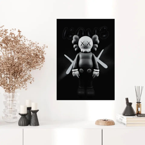 Affiche et Tableau Pop Art de Kaws Black and White