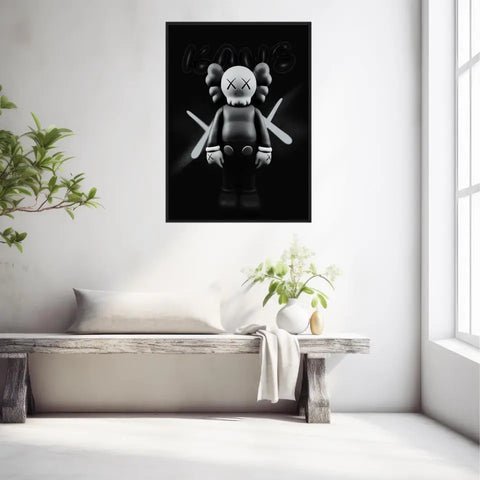 Affiche et Tableau Pop Art de Kaws Black and White