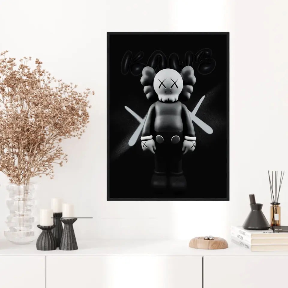Affiche et Tableau Pop Art de Kaws Black and White