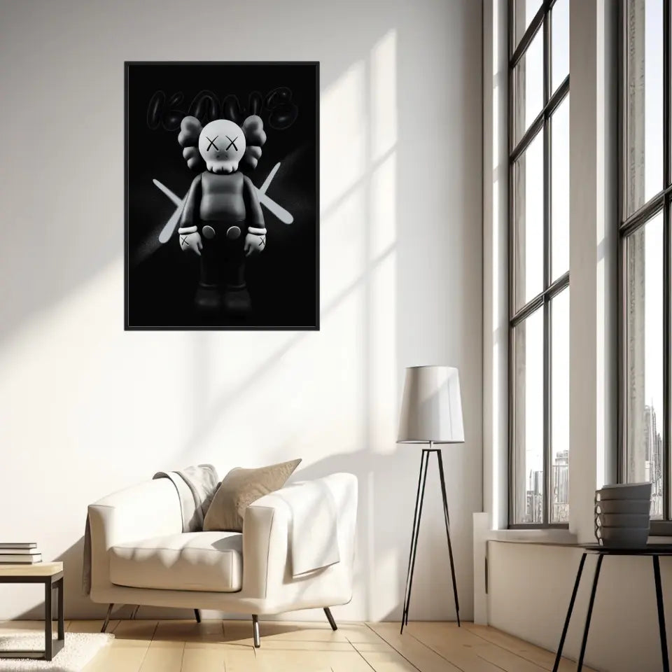 Affiche et Tableau Pop Art de Kaws Black and White