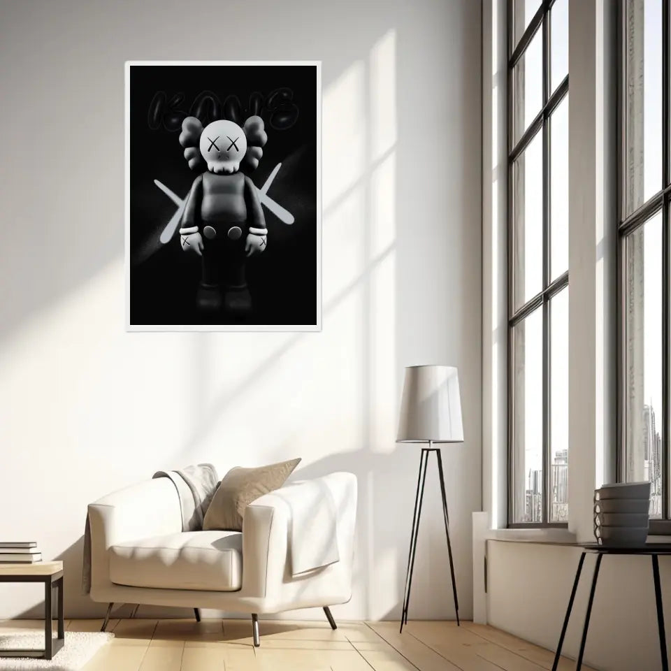 Affiche et Tableau Pop Art de Kaws Black and White