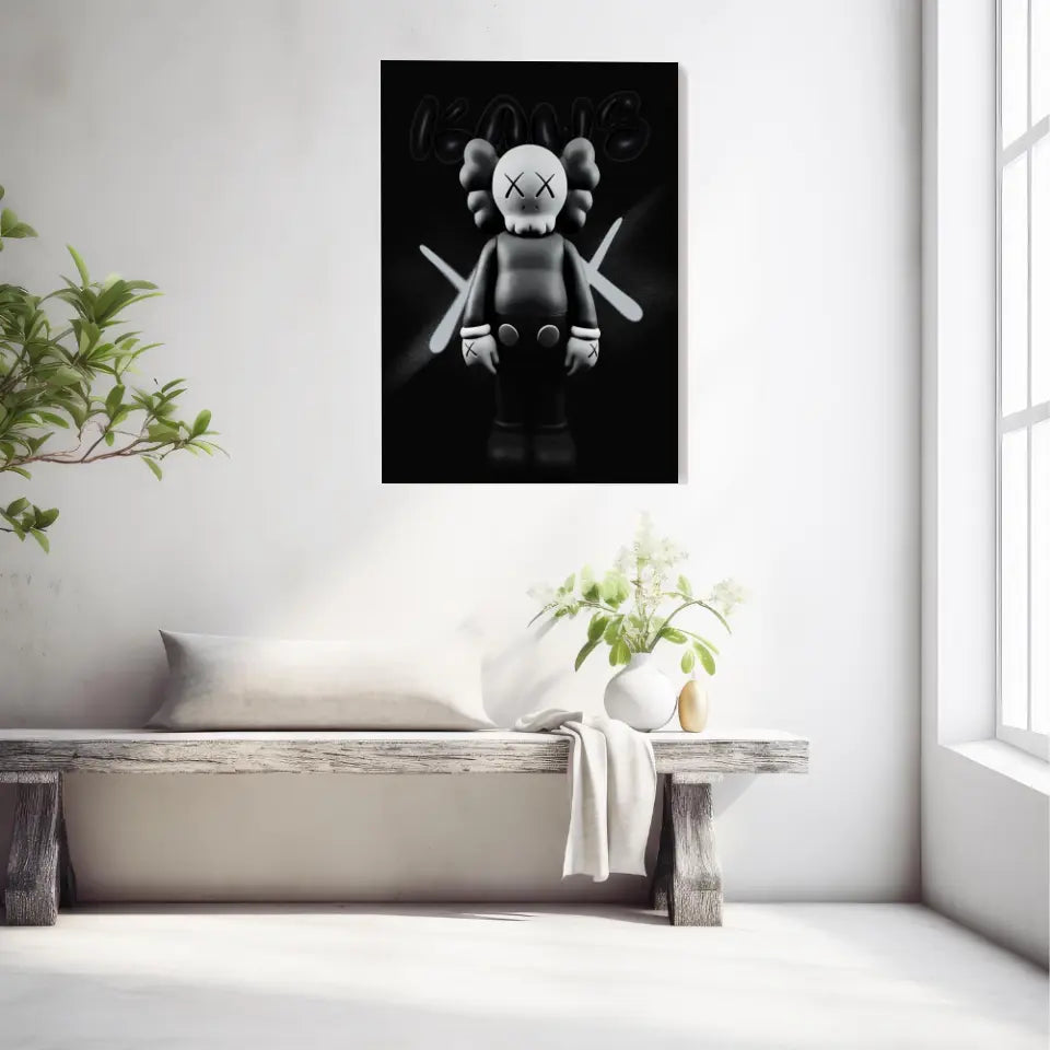 Affiche et Tableau Pop Art de Kaws Black and White