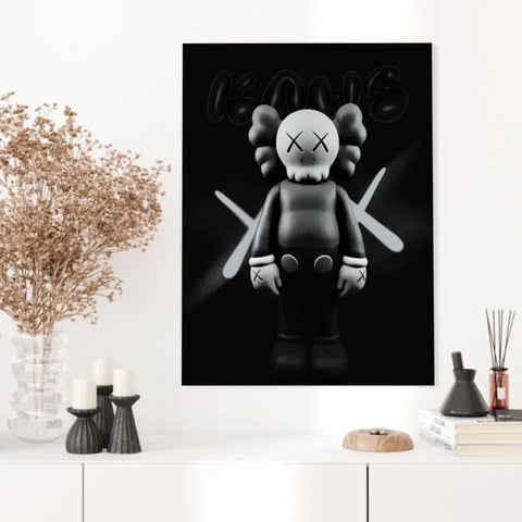 Affiche et Tableau Pop Art de Kaws Black and White