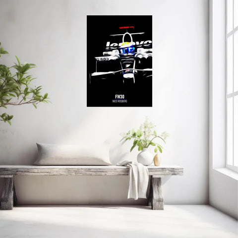 Affiche ou Tableau Williams FW30 Nico Rosberg 2008 Formule 1