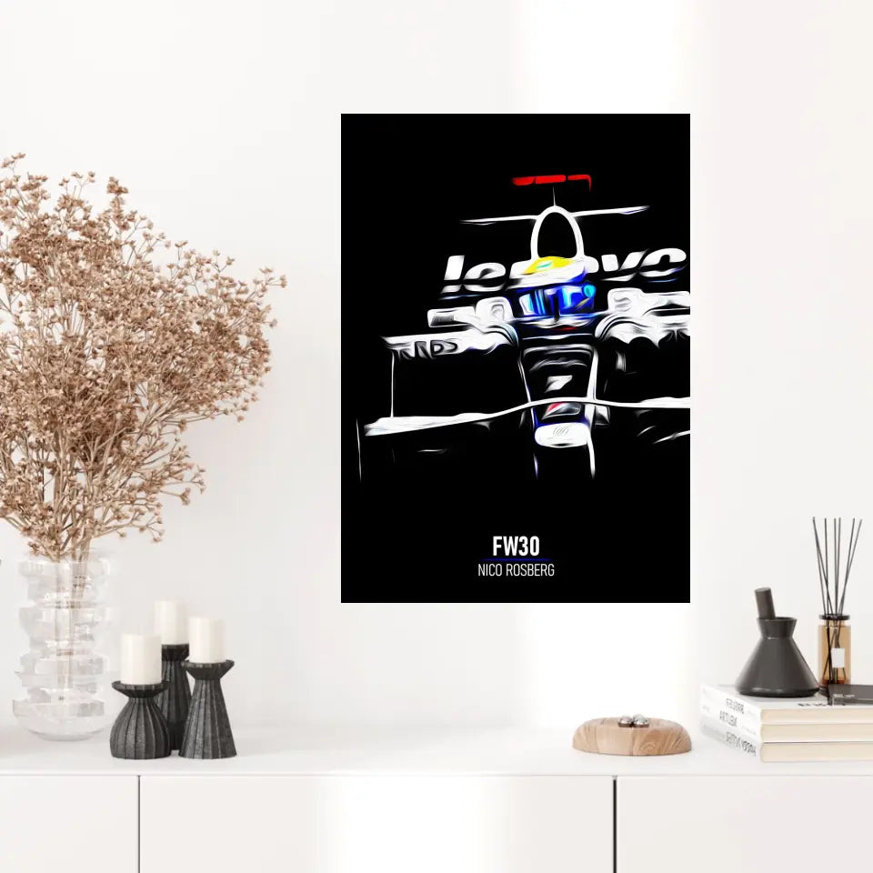 Affiche ou Tableau Williams FW30 Nico Rosberg 2008 Formule 1