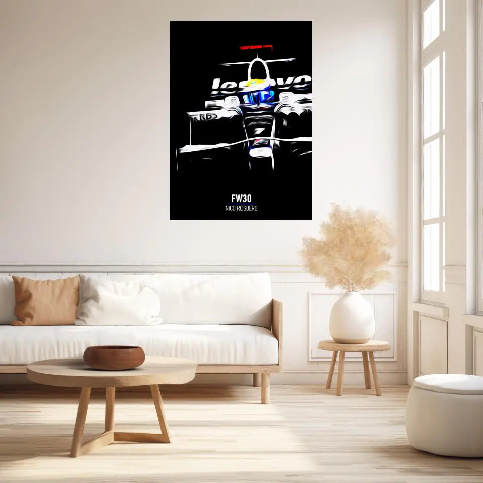 Affiche ou Tableau Williams FW30 Nico Rosberg 2008 Formule 1