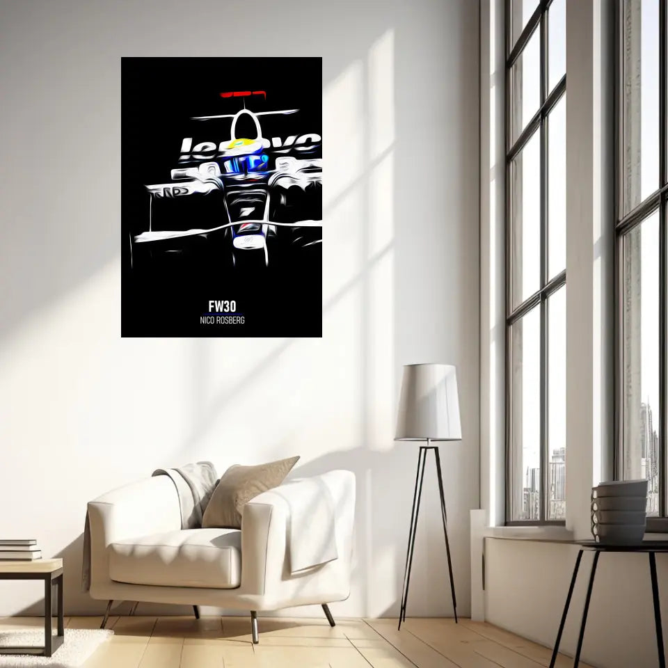 Affiche ou Tableau Williams FW30 Nico Rosberg 2008 Formule 1