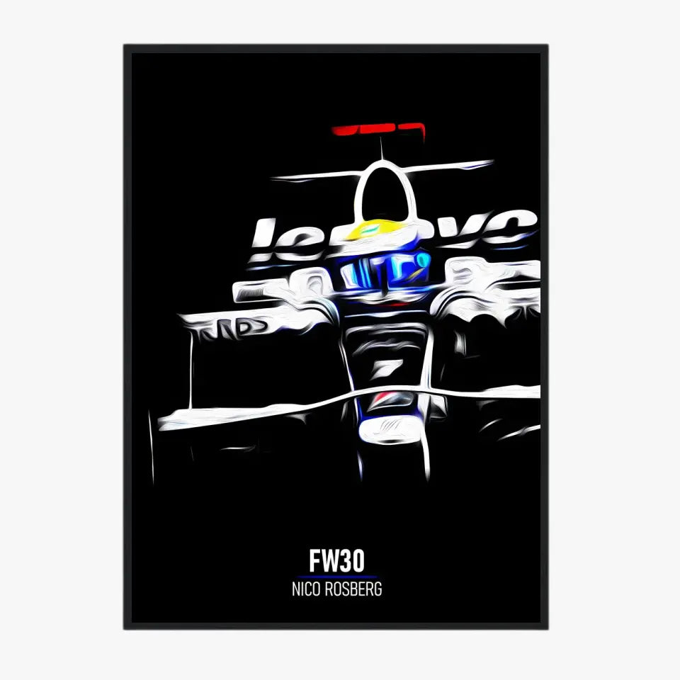 Affiche ou Tableau Williams FW30 Nico Rosberg 2008 Formule 1