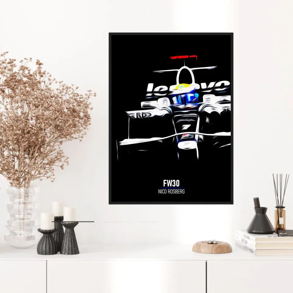 Affiche ou Tableau Williams FW30 Nico Rosberg 2008 Formule 1