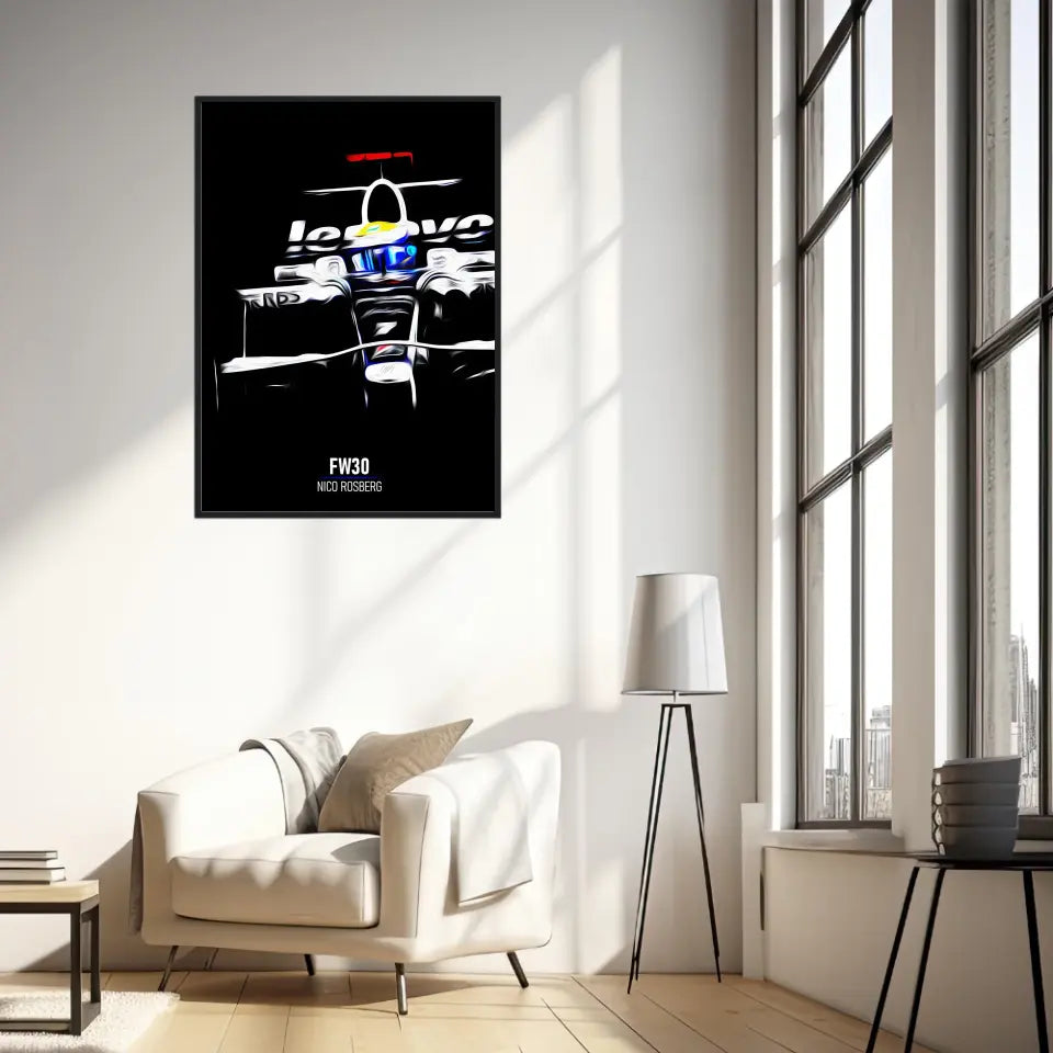 Affiche ou Tableau Williams FW30 Nico Rosberg 2008 Formule 1