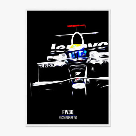 Affiche ou Tableau Williams FW30 Nico Rosberg 2008 Formule 1