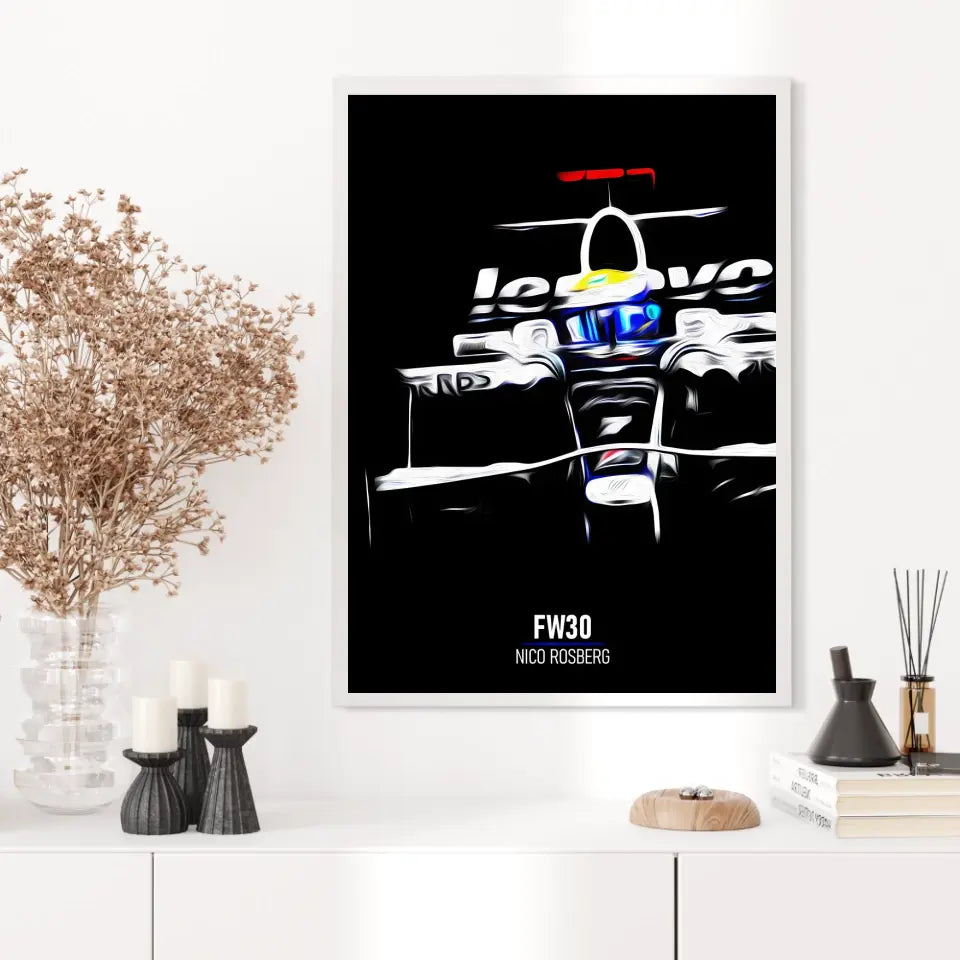 Affiche ou Tableau Williams FW30 Nico Rosberg 2008 Formule 1