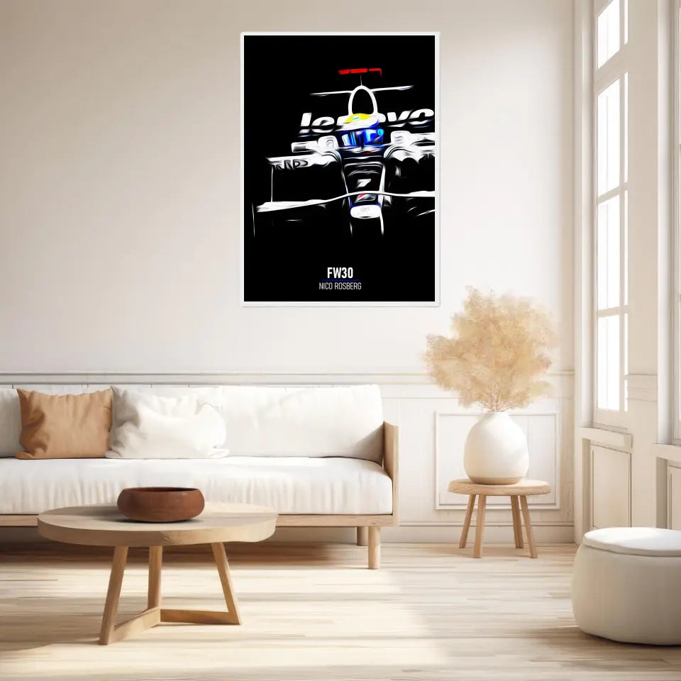 Affiche ou Tableau Williams FW30 Nico Rosberg 2008 Formule 1