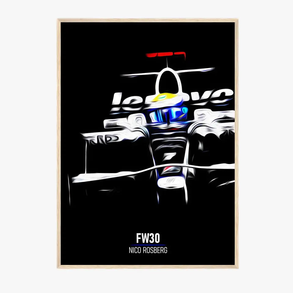 Affiche ou Tableau Williams FW30 Nico Rosberg 2008 Formule 1