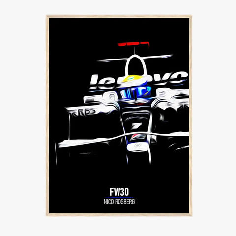 Affiche ou Tableau Williams FW30 Nico Rosberg 2008 Formule 1