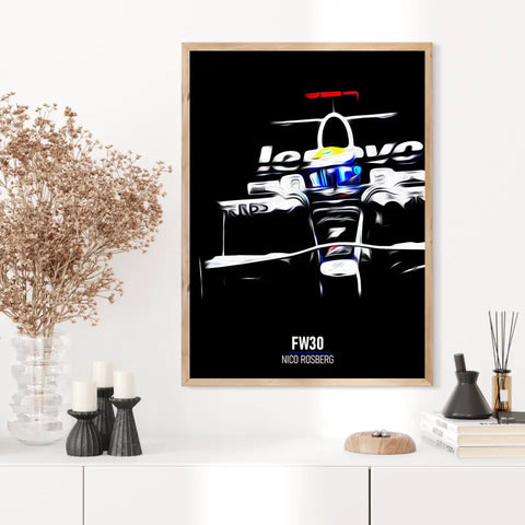 Affiche ou Tableau Williams FW30 Nico Rosberg 2008 Formule 1