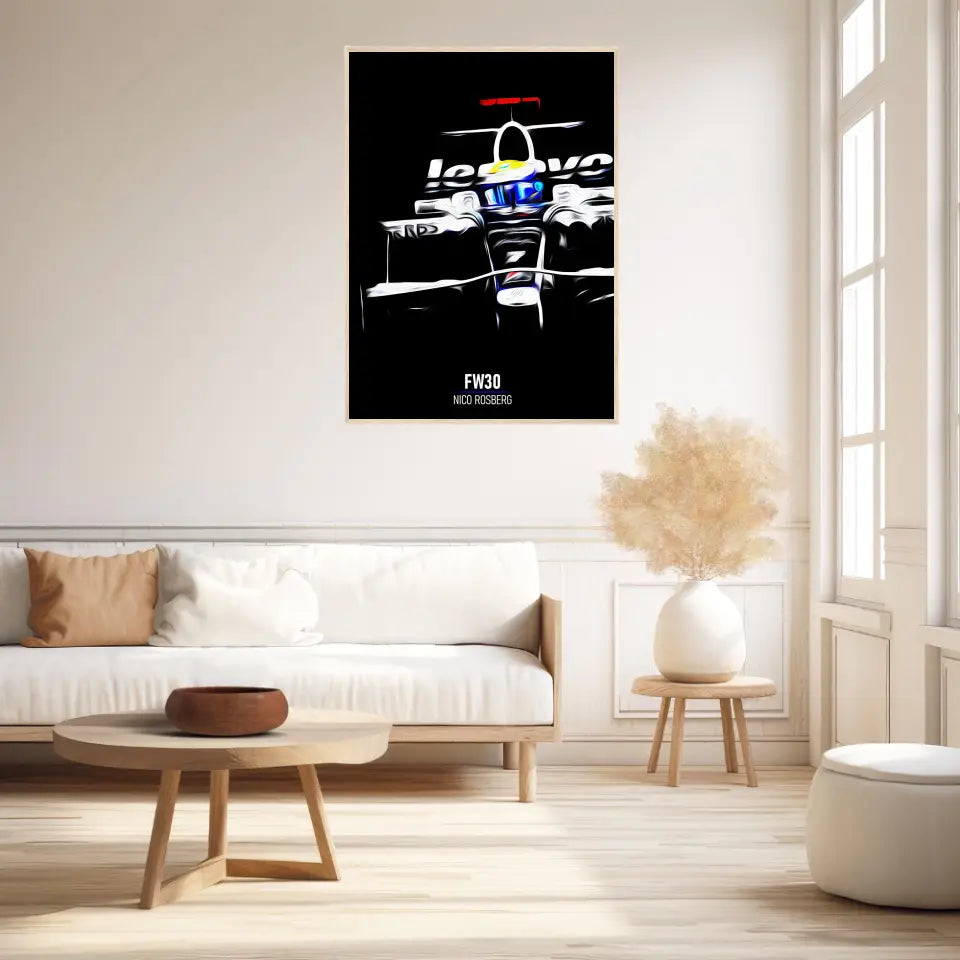 Affiche ou Tableau Williams FW30 Nico Rosberg 2008 Formule 1