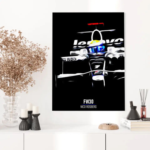 Affiche ou Tableau Williams FW30 Nico Rosberg 2008 Formule 1