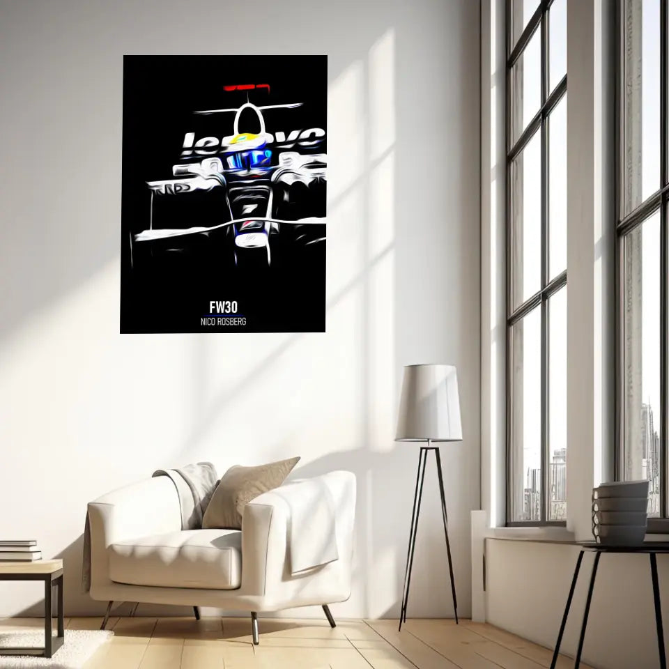 Affiche ou Tableau Williams FW30 Nico Rosberg 2008 Formule 1