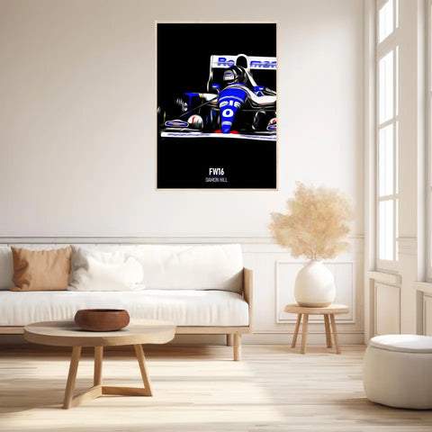Affiche ou Tableau Williams FW16 Damon Hill 1994 Formule 1