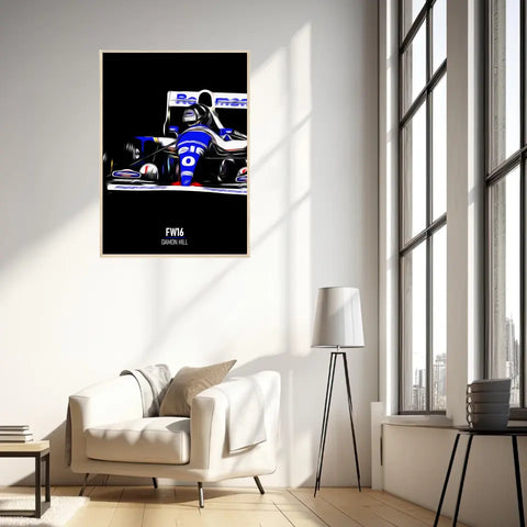 Affiche ou Tableau Williams FW16 Damon Hill 1994 Formule 1