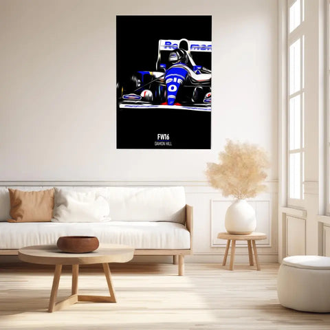 Affiche ou Tableau Williams FW16 Damon Hill 1994 Formule 1