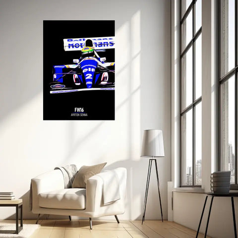 Affiche ou Tableau Williams FW16 Ayrton Senna 1994 Formule 1