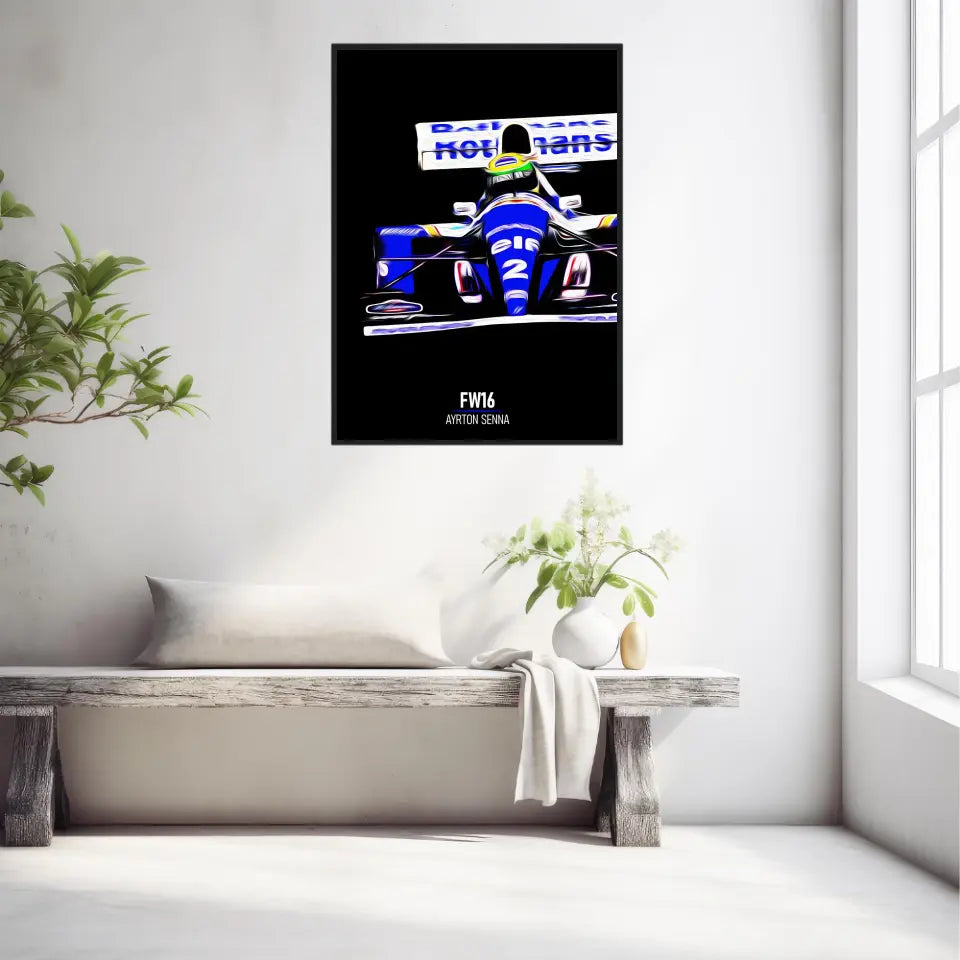 Affiche ou Tableau Williams FW16 Ayrton Senna 1994 Formule 1