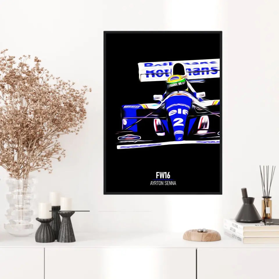 Affiche ou Tableau Williams FW16 Ayrton Senna 1994 Formule 1