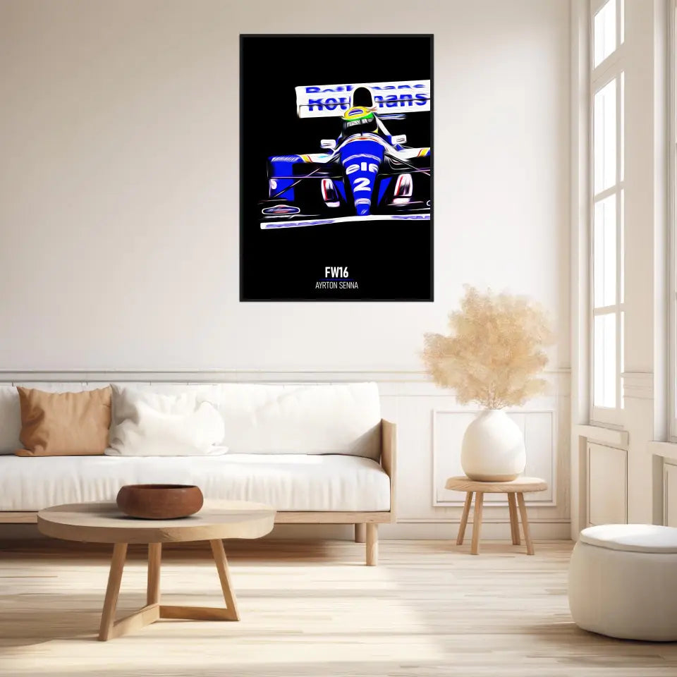 Affiche ou Tableau Williams FW16 Ayrton Senna 1994 Formule 1