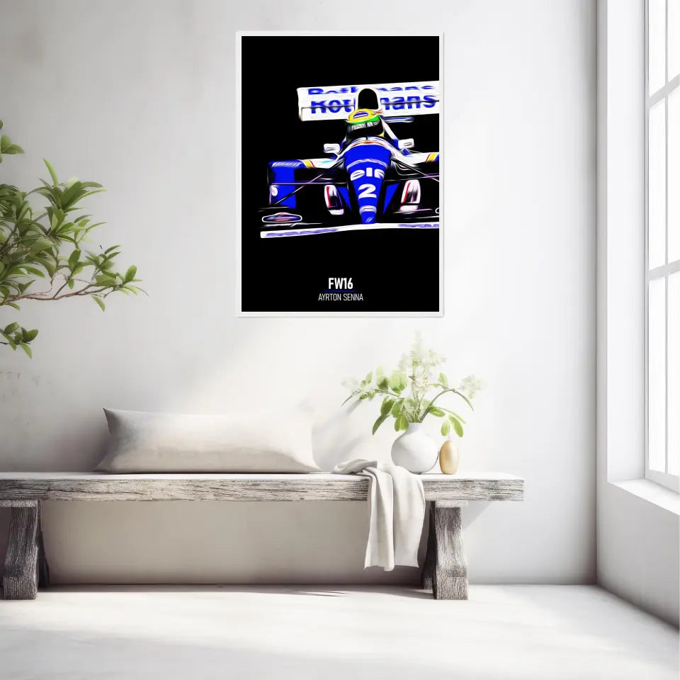 Affiche ou Tableau Williams FW16 Ayrton Senna 1994 Formule 1