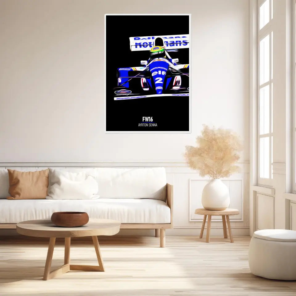 Affiche ou Tableau Williams FW16 Ayrton Senna 1994 Formule 1