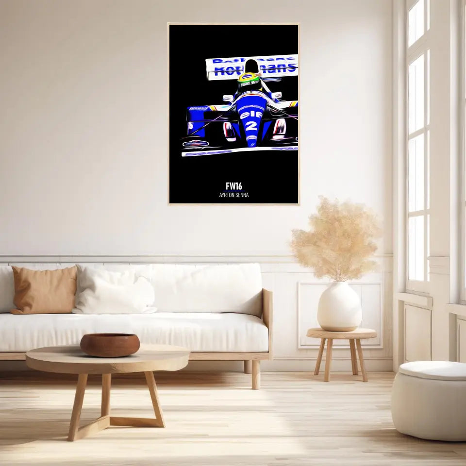 Affiche ou Tableau Williams FW16 Ayrton Senna 1994 Formule 1