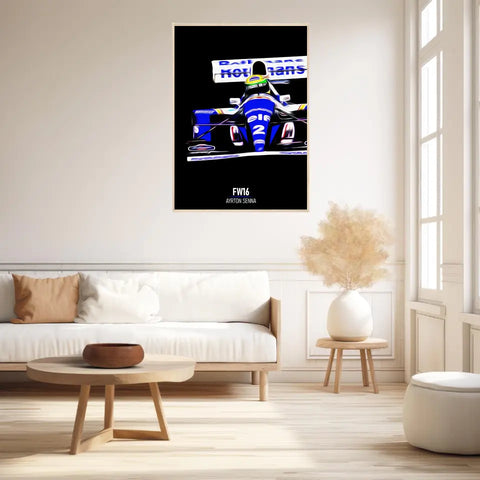 Affiche ou Tableau Williams FW16 Ayrton Senna 1994 Formule 1