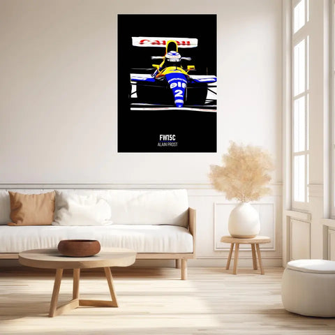 Affiche ou Tableau Williams FW15C Alain Prost 1993 Formule 1