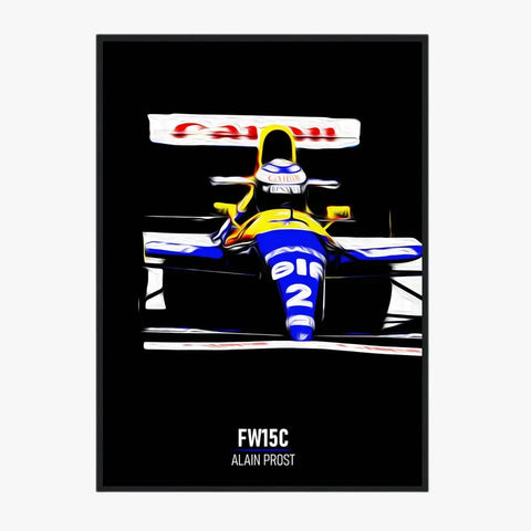 Affiche ou Tableau Williams FW15C Alain Prost 1993 Formule 1