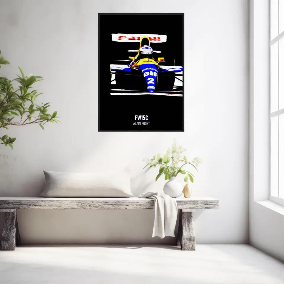 Affiche ou Tableau Williams FW15C Alain Prost 1993 Formule 1