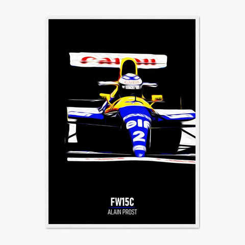 Affiche ou Tableau Williams FW15C Alain Prost 1993 Formule 1