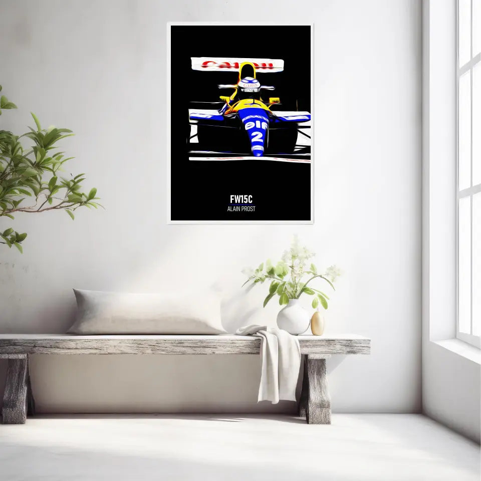 Affiche ou Tableau Williams FW15C Alain Prost 1993 Formule 1