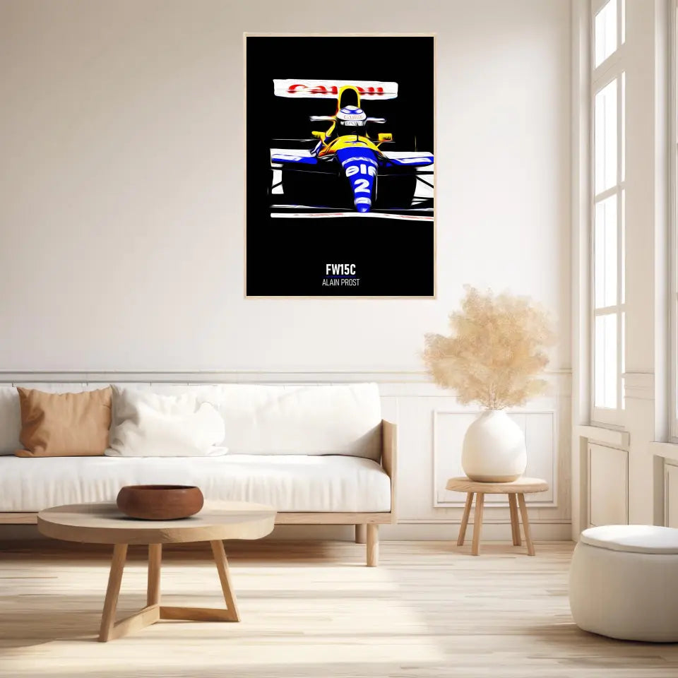 Affiche ou Tableau Williams FW15C Alain Prost 1993 Formule 1