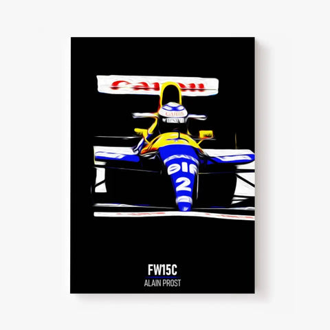 Affiche ou Tableau Williams FW15C Alain Prost 1993 Formule 1