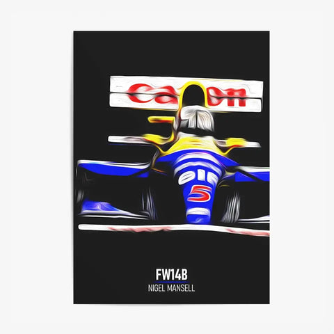 Affiche ou Tableau Williams FW14B Nigel Mansell 1992 Formule 1