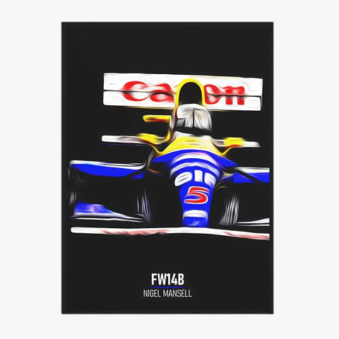 Affiche ou Tableau Williams FW14B Nigel Mansell 1992 Formule 1
