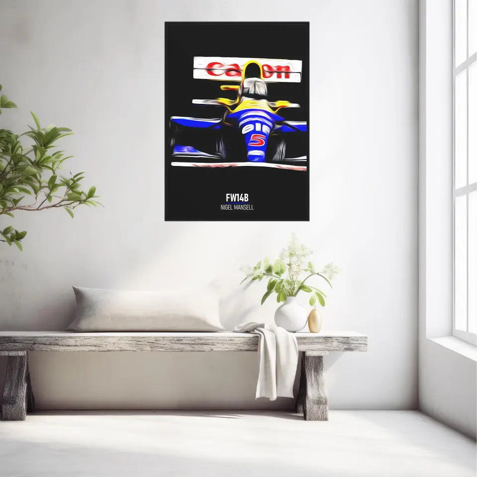Affiche ou Tableau Williams FW14B Nigel Mansell 1992 Formule 1