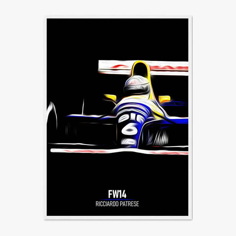 Affiche ou Tableau Williams FW14 Ricciardo Patrese 1991 Formule 1